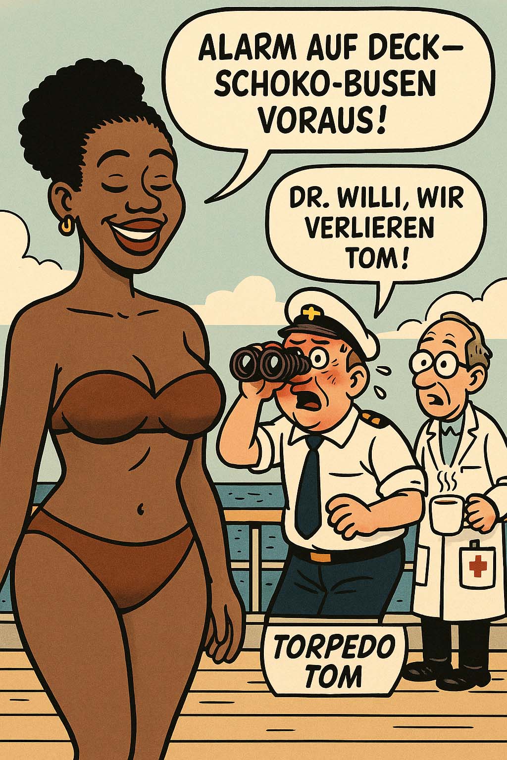 🚨 Torpedo Tom – Schoko-Busen in Sicht! 🍫🛳️