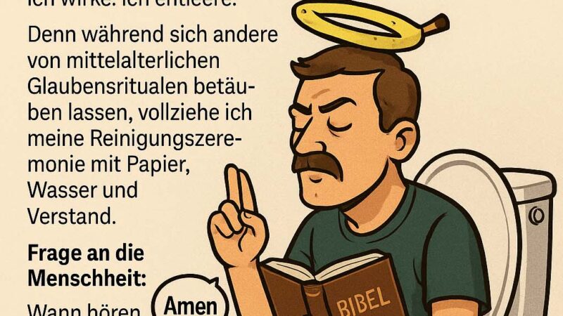 🧠 Torpedo Tom deckt auf: Die Klobrille – mein heiliger Altar