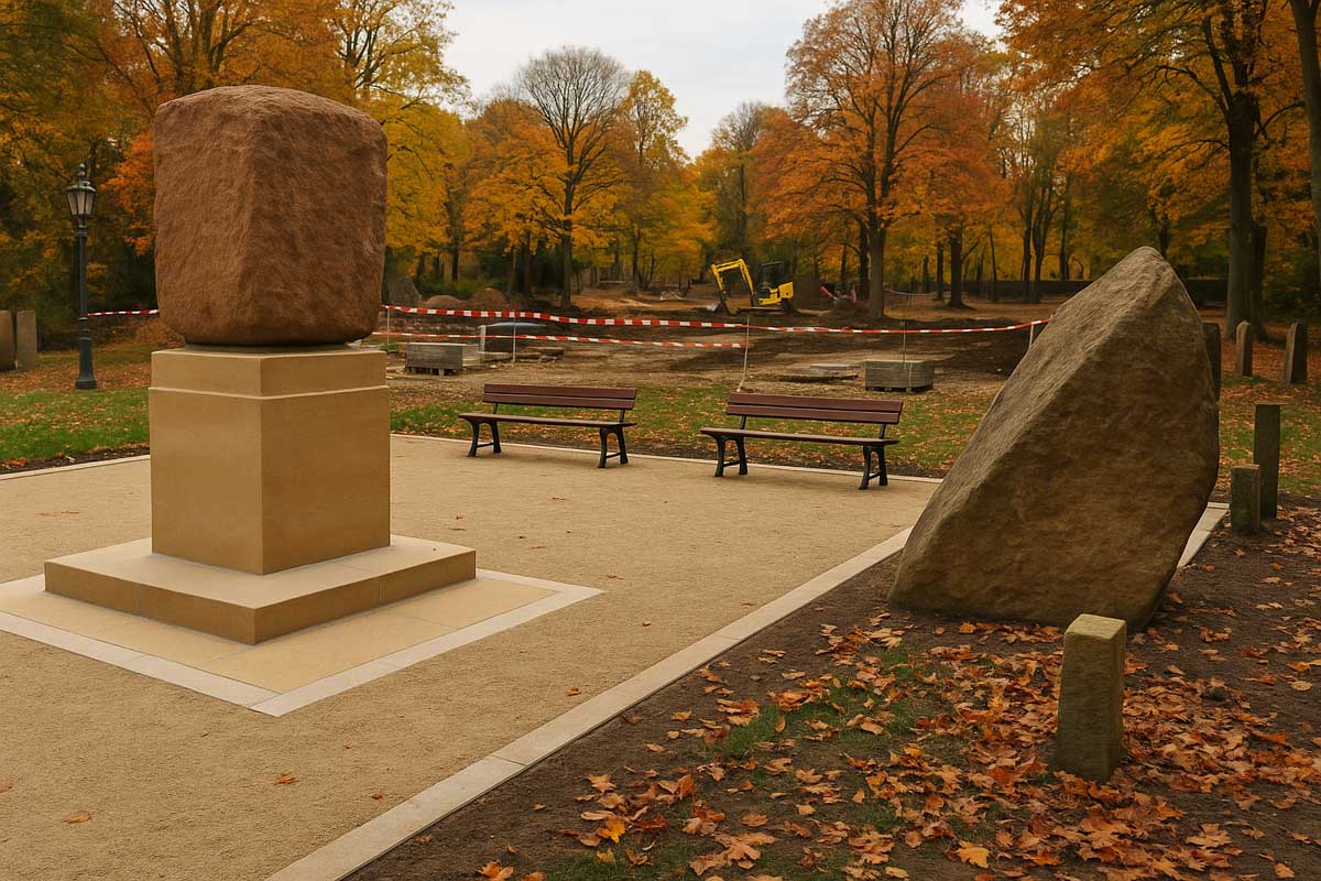 🌳 Gartendenkmal „Stadtpark West-Arnoldigarten“: Baufortschritt im Oktober 2025