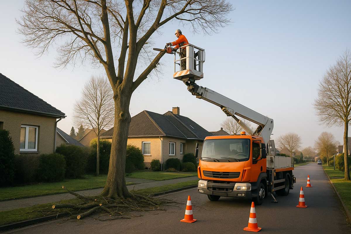 Baumpflegearbeiten im Kirchgarten Siebleben bei Gotha