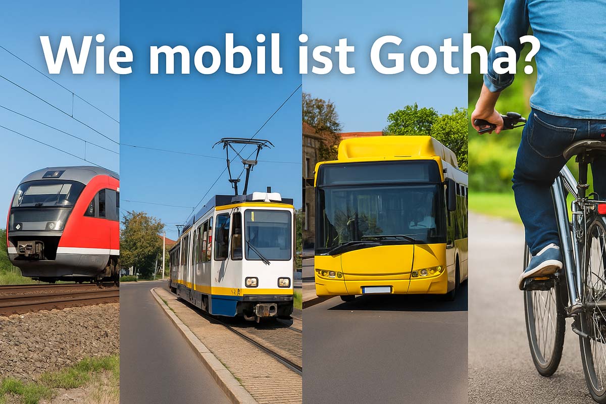 🚋 Wie mobil ist Gotha? Jetzt mitmachen bei unserer Mobilitäts-Umfrage!