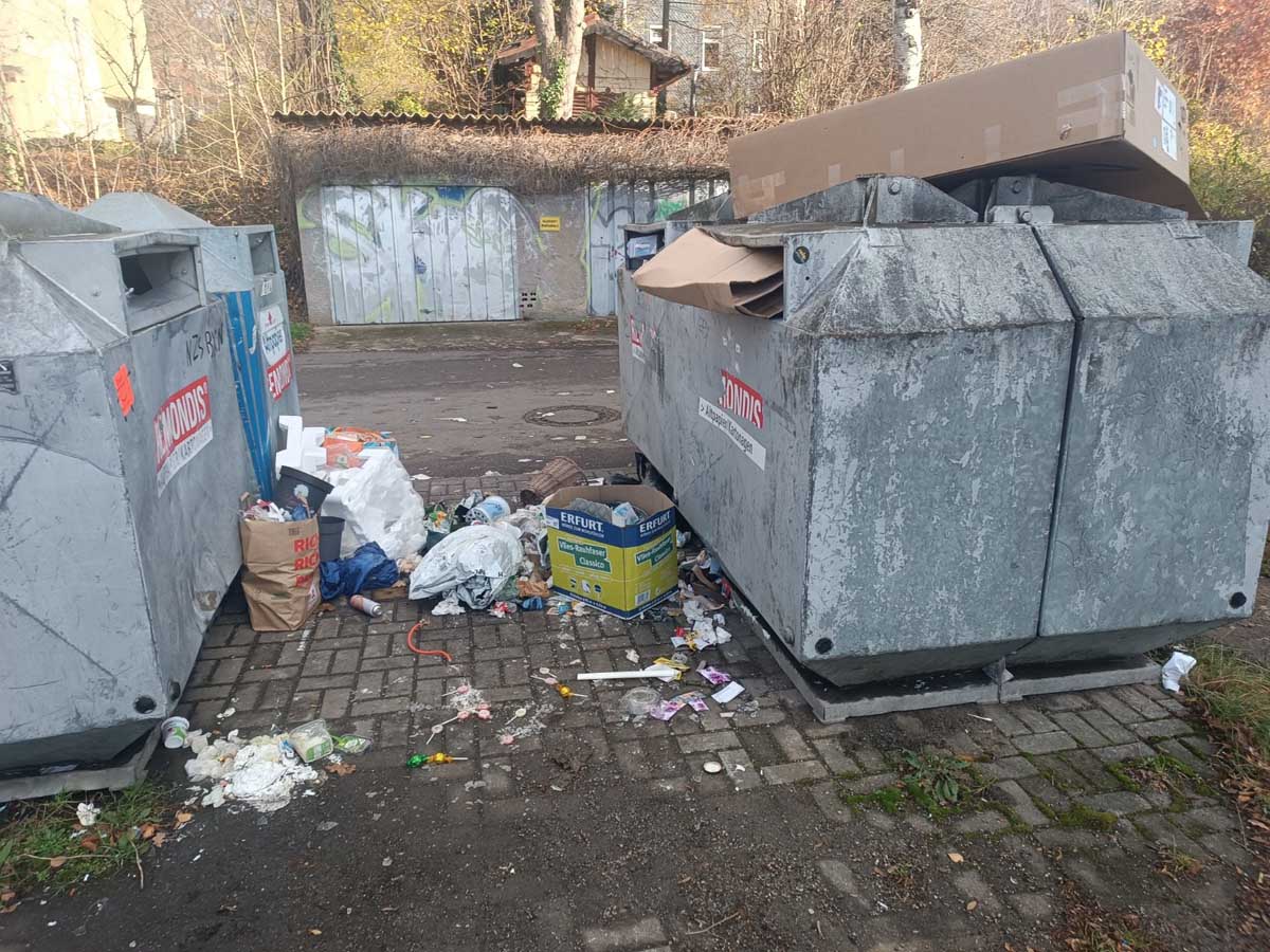 ♻️ Umweltverschmutzung am Containerstandort am Tivoli in Gotha