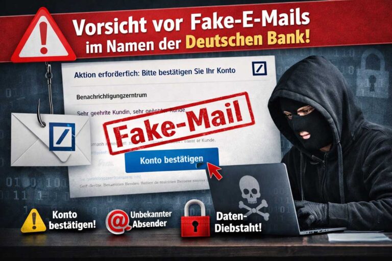Vorsicht vor Fake-E-Mails im Namen der Deutschen Bank: So erkennen Sie Phishing – und so reagieren Sie richtig (Stand: Januar 2026)