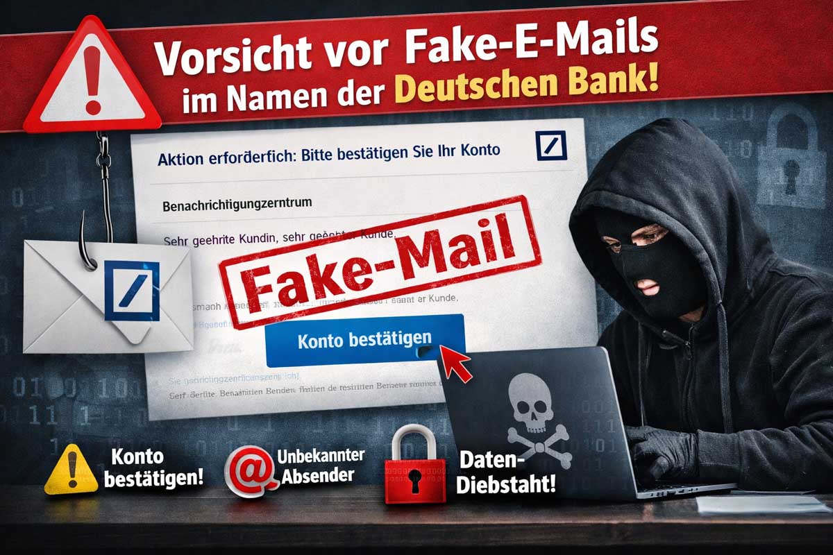 Vorsicht vor Fake-E-Mails im Namen der Deutschen Bank: So erkennen Sie Phishing – und so reagieren Sie richtig (Stand: Januar 2026)