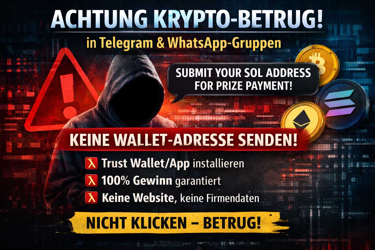 Achtung Betrug: „Guarantee Investment“-Gruppen locken mit Krypto-Gewinnen – so schützt du dich
