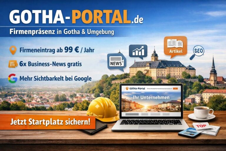 Gotha-Portal ist offiziell online: Unternehmen präsentieren sich ab 99 € pro Jahr