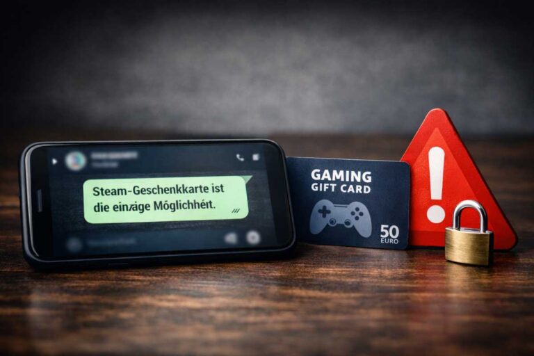 Warnung vor Betrugsmasche: „Kauf eine Steam-Geschenkkarte, dann komme ich“